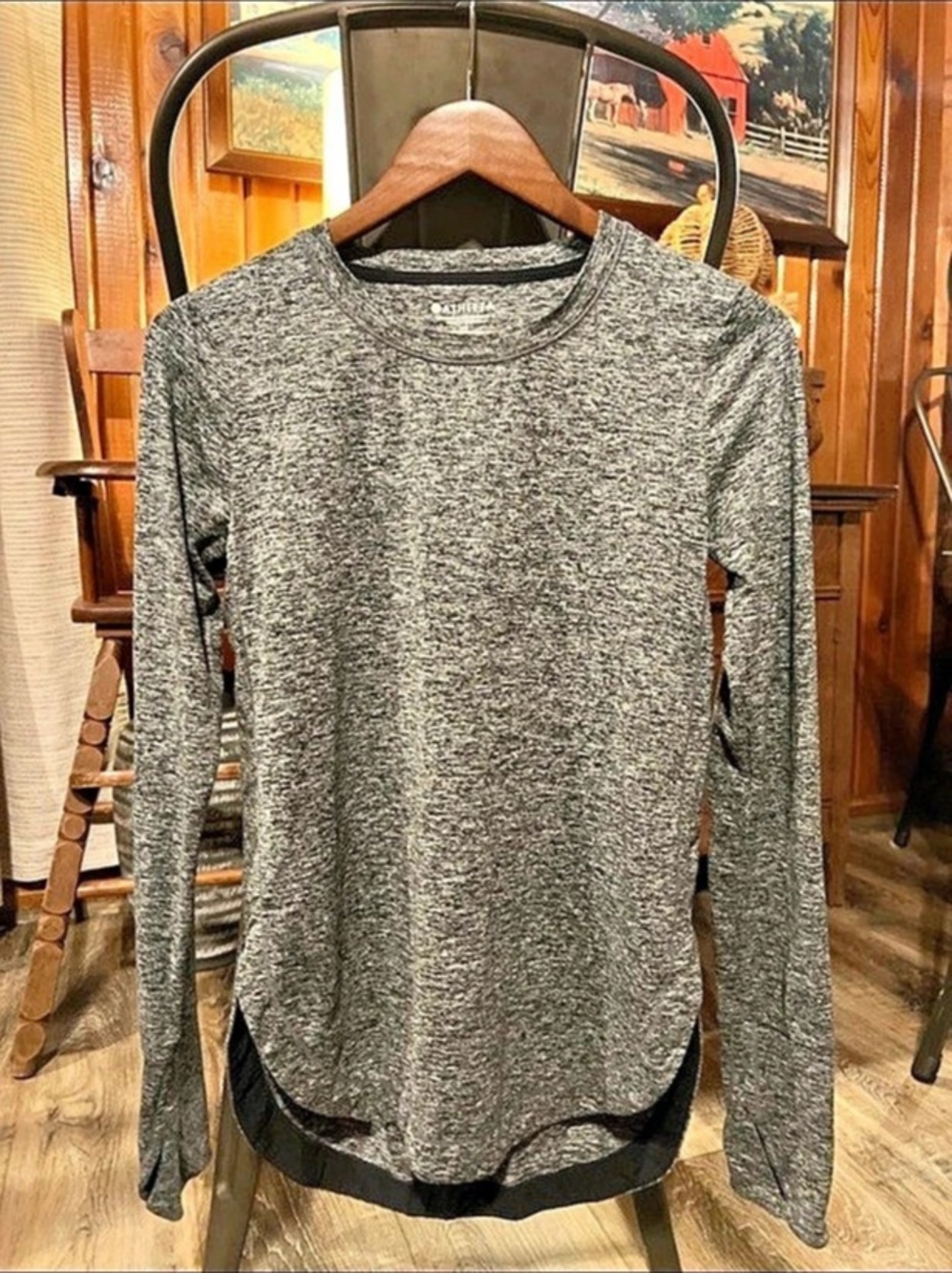 Athleta Long Sleeve Top Gray